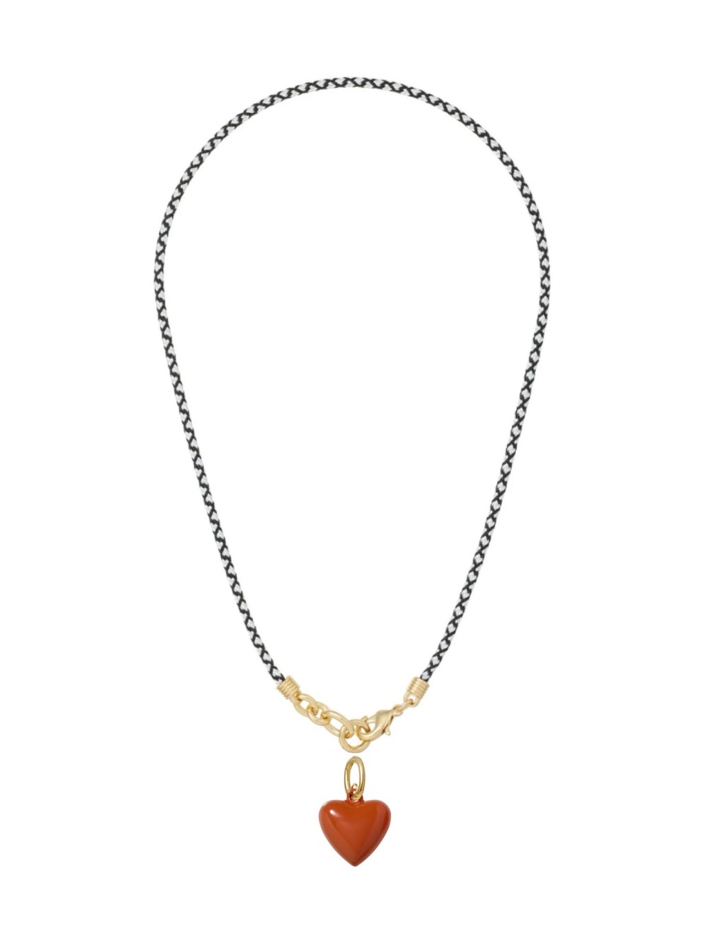 Roxanne Assoulin The Itsy Bitsy Happy Cord Charm Necklace Salt & Pepper Sienna